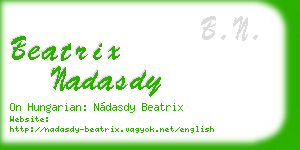 beatrix nadasdy business card
